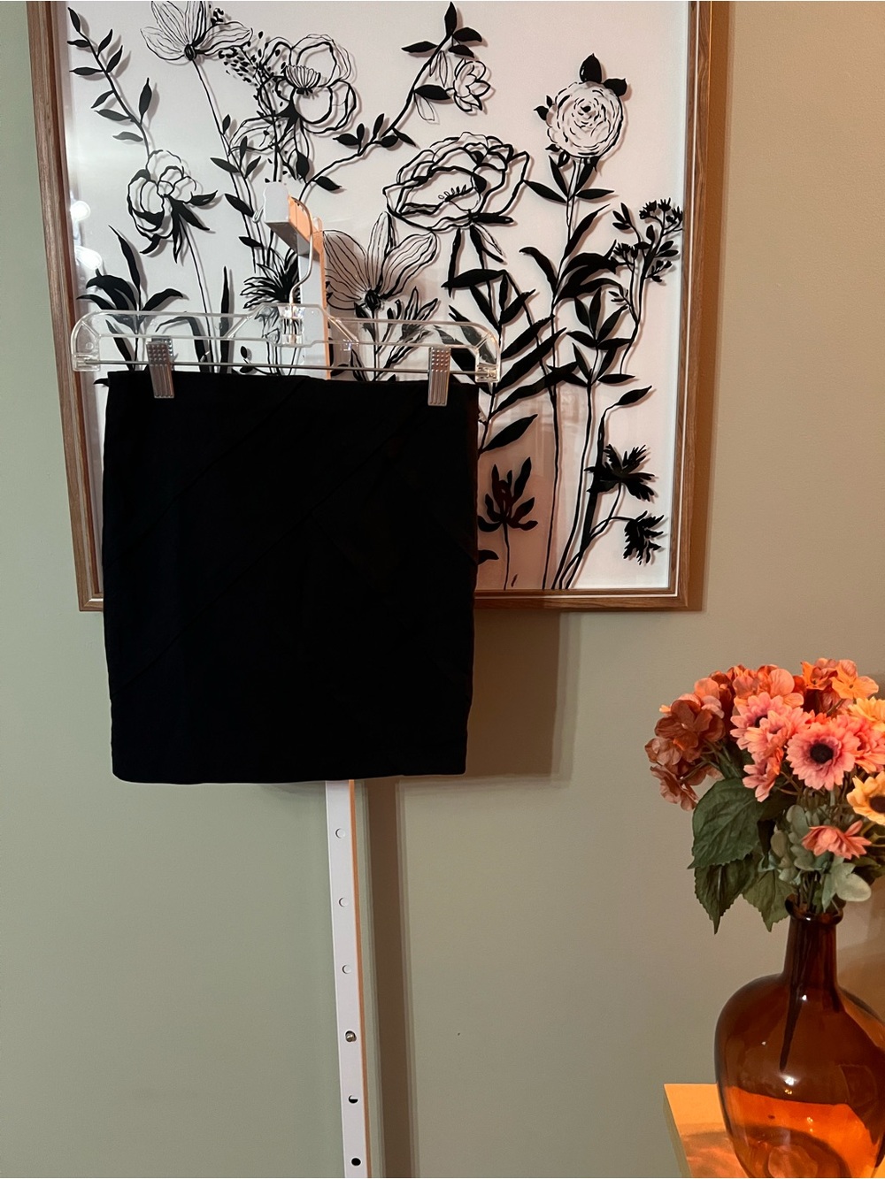 NWT Poof Black Mini Stretch Classic Pencil Skirt Size Small